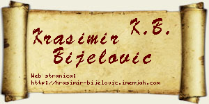 Krasimir Bijelović vizit kartica